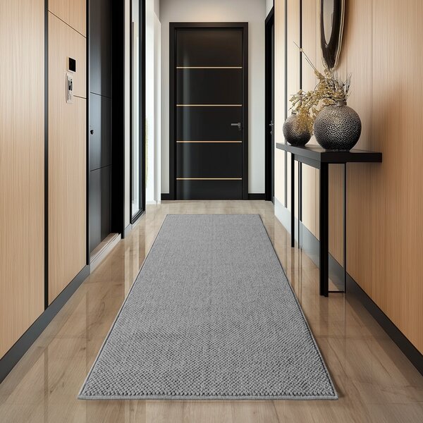 Covor traversa Helix Argintiu V10, 80 x 150 cm