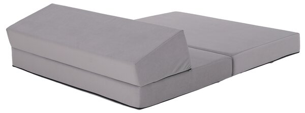 KONDELA Saltea/scaun pliabil, 2 in 1, gri deschis, VEDIS