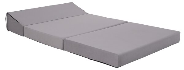 KONDELA Saltea/scaun pliabil, 2 in 1, gri deschis, VEDIS
