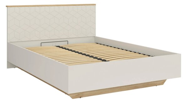 Set dormitor GLAMOUR, casmir/stejar, pat 160x200, dulap cu 3 usi, 2 no