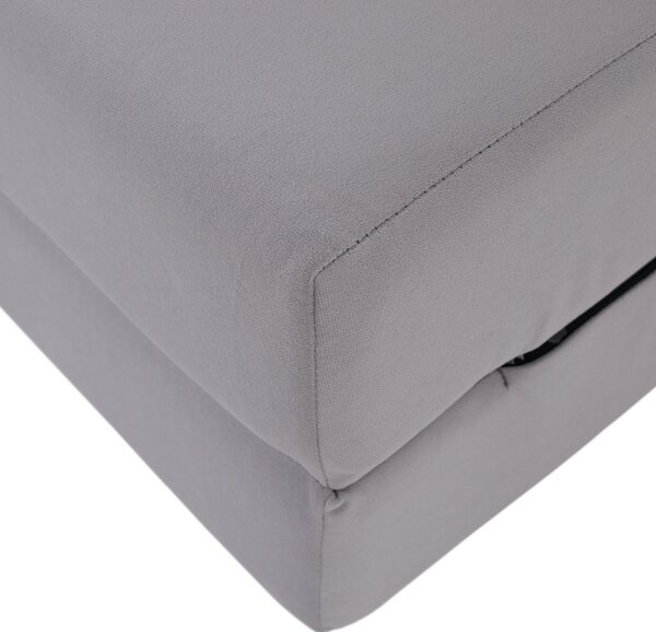 KONDELA Saltea/scaun pliabil, 2 in 1, gri deschis, VEDIS