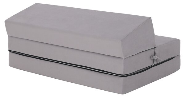 KONDELA Saltea/scaun pliabil, 2 in 1, gri deschis, VEDIS