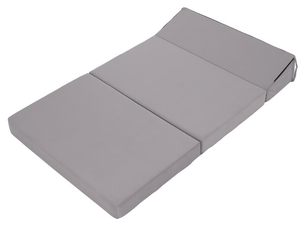 KONDELA Saltea/scaun pliabil, 2 in 1, gri deschis, VEDIS