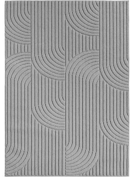 Covor traversa Helix Argintiu V1, 80 x 150 cm