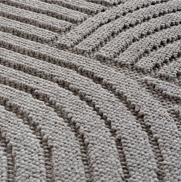 Covor traversa Helix Argintiu V1, 80 x 150 cm