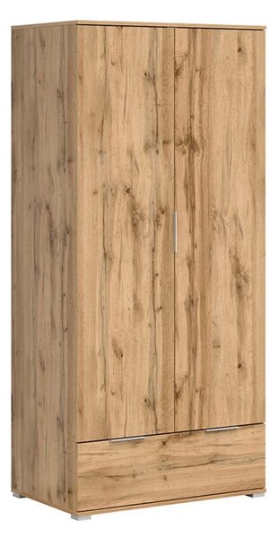 Set dormitor ZELE, stejar wotan, pat 160x200, 2 dulapuri, 2 noptiere