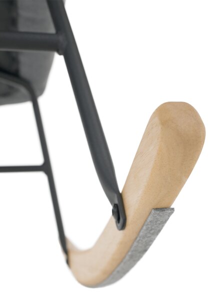 KONDELA Scaun balansoar design, patchwork/gri/bej, KEMARO