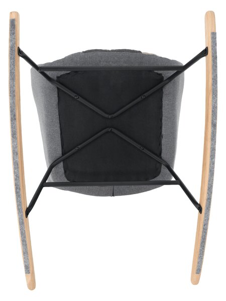 KONDELA Scaun balansoar design, patchwork/gri/bej, KEMARO