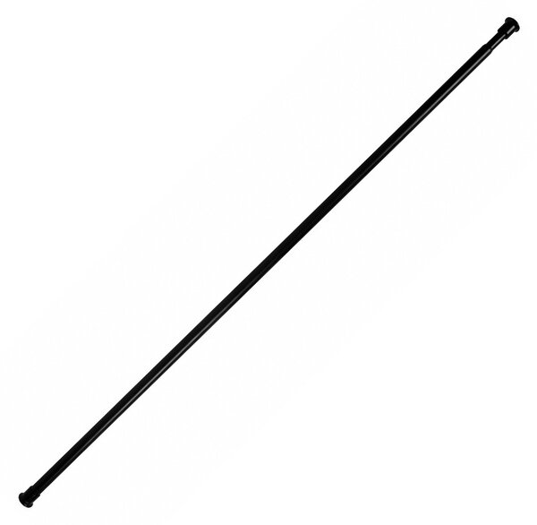 Galerie Pufo Simple pentru perdea 114–210 cm, neagra, bara telescopica reglabila pentru perdele si draperii, accesoriu modern pentru ferestre
