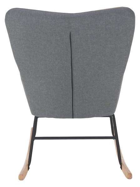 KONDELA Scaun balansoar design, patchwork/gri/bej, KEMARO