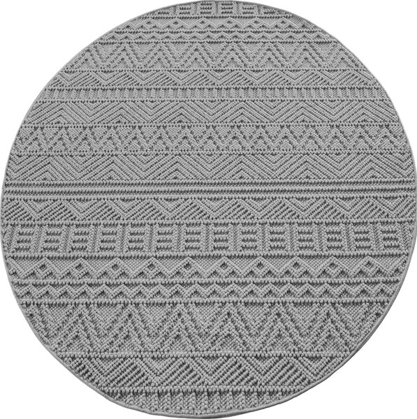Covor Helix Argintiu V2, Rotund, D120 cm