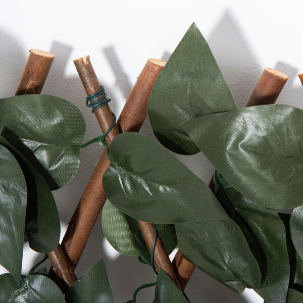 Outsunny Panouri Decorative cu Plante Artificiale, Ecran Expandabil pentru Intimitate, Ideal pentru Balcon/Verandă, 8 Piese, Verde | Aosom Romania