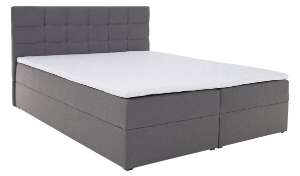 KONDELA Pat boxspring, 160x200, ţesătură gri, KAMILIA