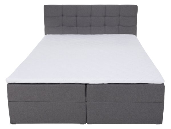 KONDELA Pat boxspring, 160x200, ţesătură gri, KAMILIA