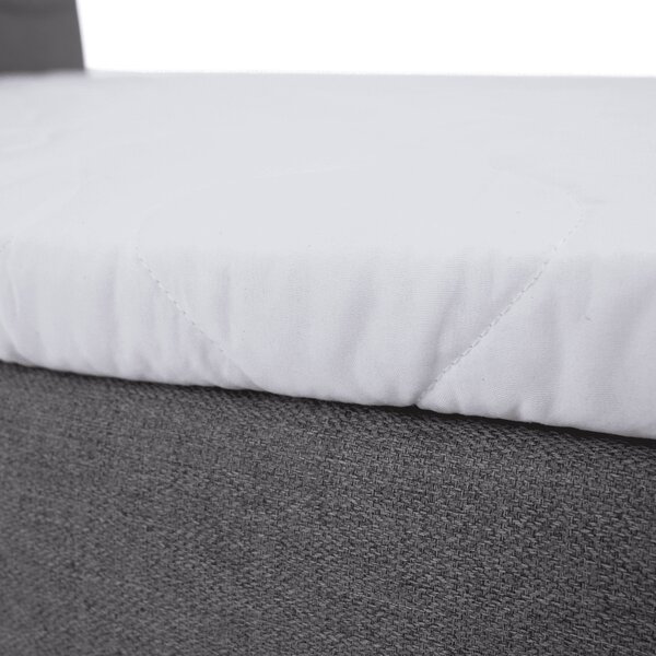 KONDELA Pat boxspring, 160x200, ţesătură gri, KAMILIA