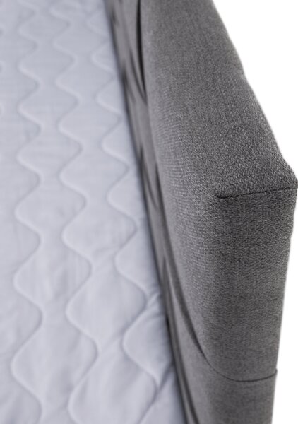 KONDELA Pat boxspring, 160x200, ţesătură gri, KAMILIA