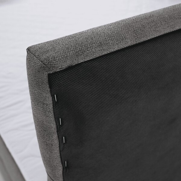 KONDELA Pat boxspring, 160x200, ţesătură gri, KAMILIA