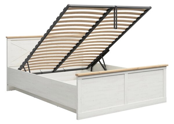 Set dormitor FRIJA, pin alb andersen/stejar artisan, pat 160x200, dula