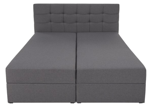KONDELA Pat boxspring, 160x200, ţesătură gri, KAMILIA