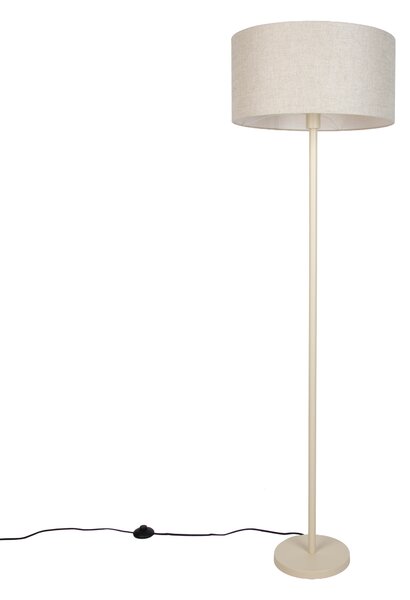 Japandi vloerlamp beige met kap lichtbruin 50cm - Simplo