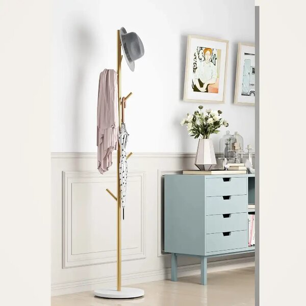 Cuier din metal ,culoare auriu,170x32 cm