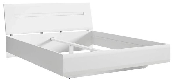 Set dormitor AZTECA TRIO, alb, pat 160x200, dulap cu 3 usi si comoda
