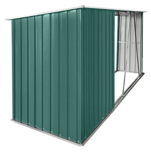 KONDELA şopron din lemn cu şopron, 270x104x159 cm, verde închis, ARPOL TYP 2