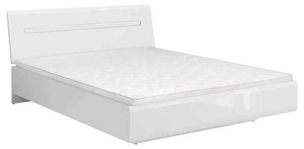 Set dormitor AZTECA TRIO, alb, pat 160x200, dulap cu 3 usi si comoda