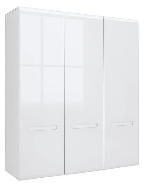 Set dormitor AZTECA TRIO, alb, pat 160x200, dulap cu 3 usi si comoda