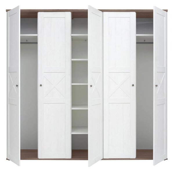 Set dormitor STOCKHOLM, pin alb andersen/stejar sonoma, pat 160x200, d