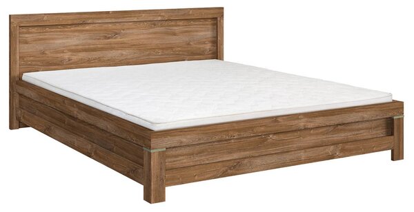 Set dormitor GENT 2, pat 160x200, stejar stirling, dulap cu 3 usi, 2 c