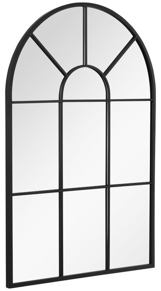 HOMCOM Oglindă Arcuită Modernă pentru Perete, 91x60 cm, Design Fereastră, Ideală pentru Living | Aosom Romania