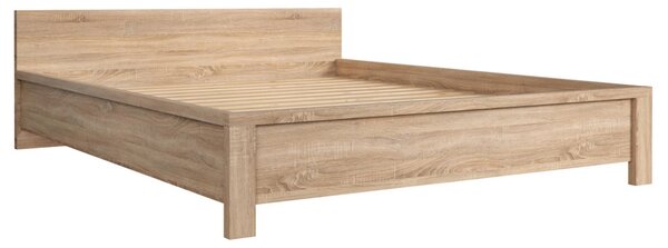 Set dormitor KASPIAN 3, stejar sonoma, pat 160x200, dulap cu 5 usi si