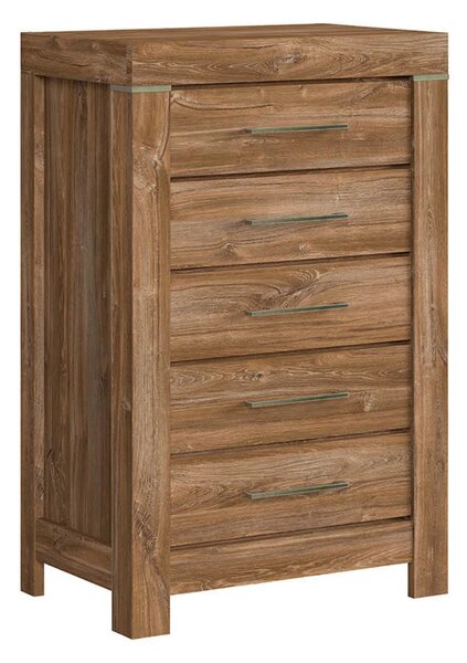 Set dormitor GENT 2, pat 160x200, stejar stirling, dulap cu 3 usi, 2 c