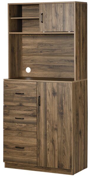 HOMCOM Dulap Modern cu 3 Sertare și Dulapioare, Mobilier de Cameră din Lemn, 80x40x178 cm, Alb | Aosom Romania