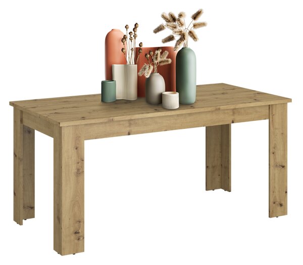 KONDELA Masă dining extensibilă, stejar Artisan, 160-210x90 cm, AIRON