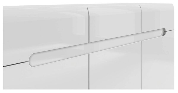 Comoda AZTECA TRIO, alb, 150x41x84 cm
