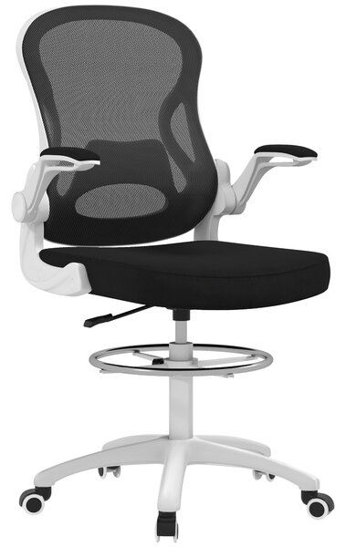 Vinsetto Scaun Ergonomic de Lucru, Cotiere Rabatabile, Suport Lombar, Confort și Design Modern, Ideal pentru Birou | Aosom Romania