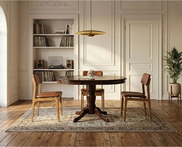 Masa bucatarie maro MARGO, 90/125X90X75