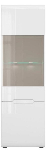 Vitrina AZTECA TRIO REG1W1D-19-6, alb, PAL/sticla securizata, 60x41x19