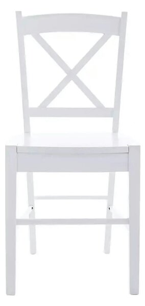 Scaun alb lemn masiv CD-56, 40x36x85 cm