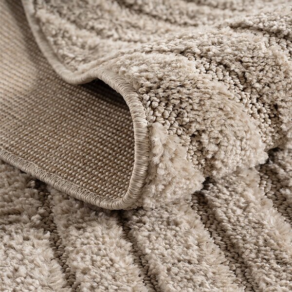 Covor VivaDeco Art V2, 120 x 170 cm, Bej, 100% Polipropilena, Fir 8 mm, 1900 g/mp, OEKO-TEX Standard 100