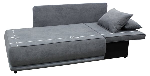 KONDELA Canapea extensibilă, culoare gri, LIAMI