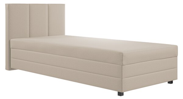 KONDELA Pat tip boxspring, pat de o persoană, bej, 110x200, universal, ALEXA