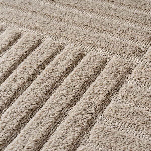 Covor VivaDeco Art V3, 120 x 170 cm, Bej, 100% Polipropilena, Fir 8 mm, 1900 g/mp, OEKO-TEX Standard 100