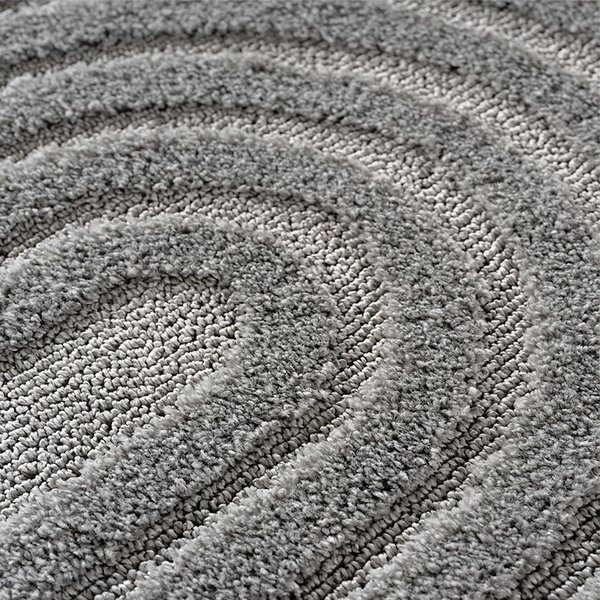 Covor tip Traversa VivaDeco Art V2, 80 x 150 cm, Silver, 100% Polipropilena, Fir 8 mm, 1900 g/mp, OEKO-TEX Standard 100