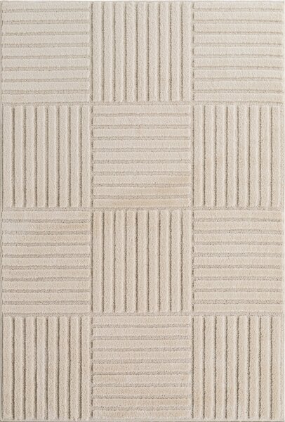 Covor VivaDeco Art V3, 120 x 170 cm, Crem, 100% Polipropilena, Fir 8 mm, 1900 g/mp, OEKO-TEX Standard 100