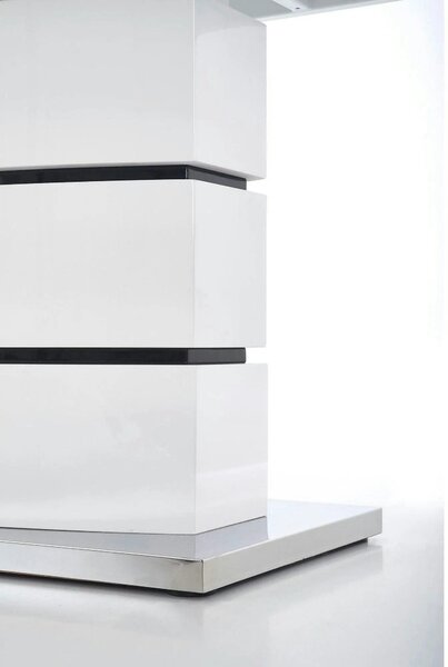 Masa living extensibila NOBEL, alb, 160/200x90x75 cm