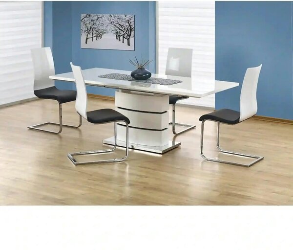 Masa living extensibila NOBEL, alb, 160/200x90x75 cm