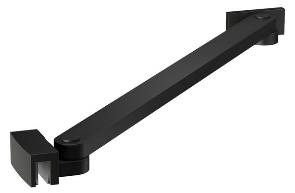 Erga Paris, suport de colț pentru paravane de duș cu grosimea sticlei 6/8/10 mm, lungime 35 cm, negru mat, ERG-V02-PARIS-BAR35-BK
